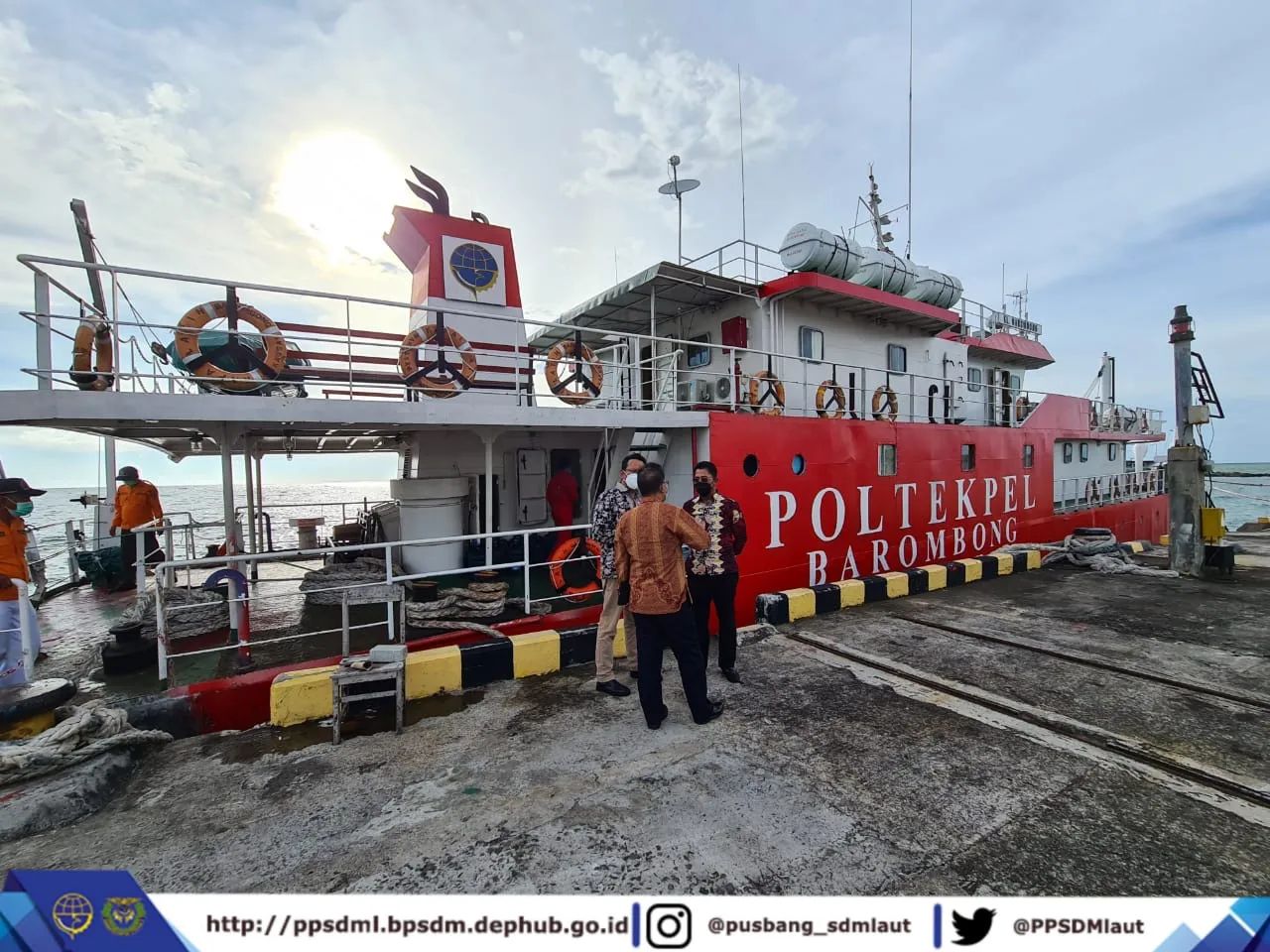 Kapusbang Laut melaksanakan kunjungan Kerja ke Politeknik Pelayaran Barombong